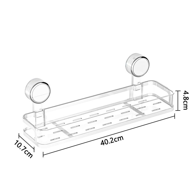 Rotating Suction Cup Storage Rack Wall Mounted Storage Shelf for Kitchen Bathroom Shampoo Shower Gel Holder Household Organizers
