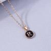 Fashion Enamel Initials Letter Pendant Necklace for Women Girls A-Z Alphabet Name Necklace Birthday Jewelry Gift