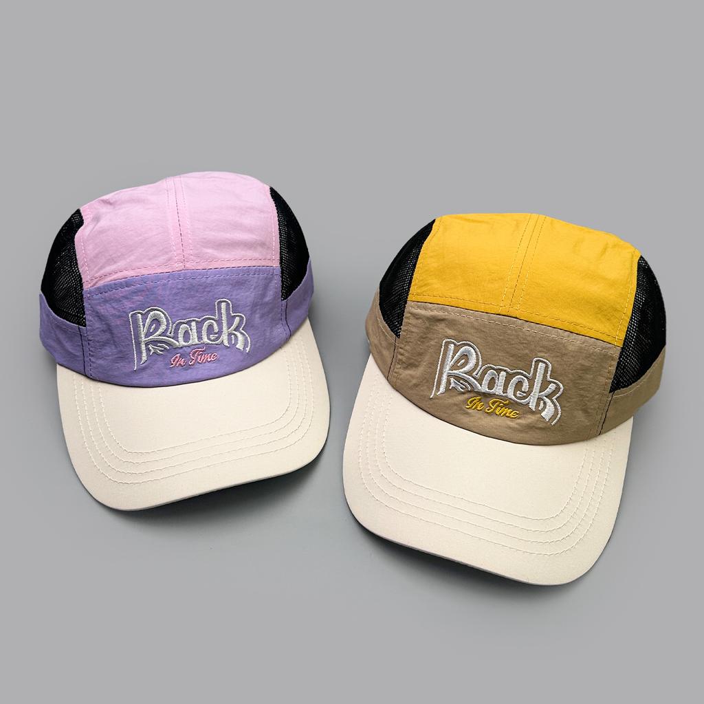 Spring And Summer Quick-Drying Color Matching Letter Embroidery Baseball Cap Men'S And Women'S Sunshade Mesh Outdoor Cap