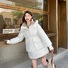 Women’s Short Hooded Windproof Thicken Warm Winter Jacket With Knitted Extension Sleeves