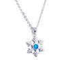 Wish new platinum snowflake white opal necklace women ins wind collarbone chain