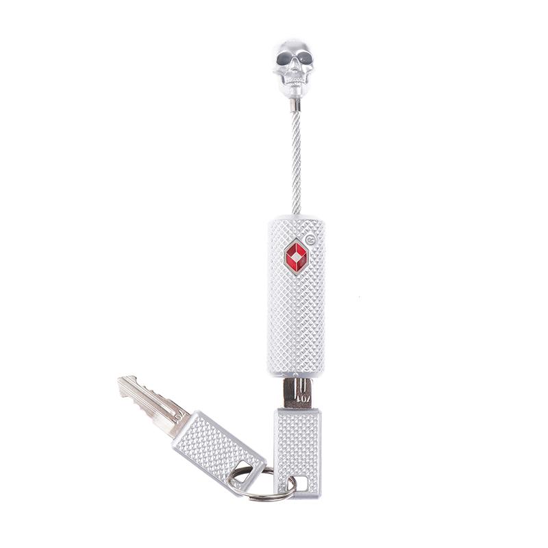 Celní zámek Overseas Lebka Kovový vozík Kufr na zavazadla Batoh Visací zámek s ocelovým lankem Zámek proti krádeži Zámek na zavazadla