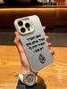 Fashion Black Flame Electroplate Silver IMD Phone Case For iPhone 16 15 14 13 12 11 Pro Max 7 8 Plus X XR XS 16E Hard Cover