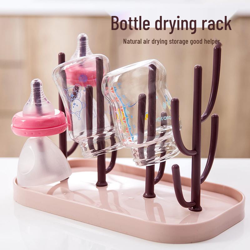 Tree-Shaped Baby Bottle Drying Rack - Dustproof Storage
