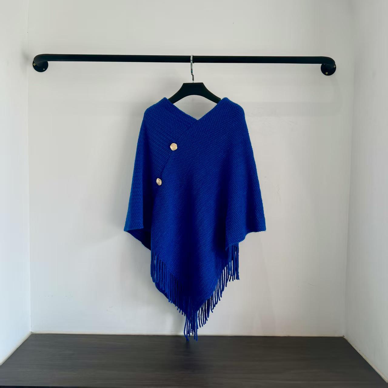 

Женский вязаный пуловер-шаль однотонного цвета: Универсальный кардиган-шарф для весны и осени для помещений с кондиционером.