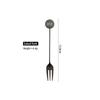 1pc Stainless Steel Stirring Spoon Fork Coffee Cake Dessert Tea Ice Cream Creative Teaspoon Spoon Kitchen Tableware