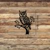 Elegant Owl Metal Wall Art, Wild Iron Decor for Living Room & Bedroom Gift