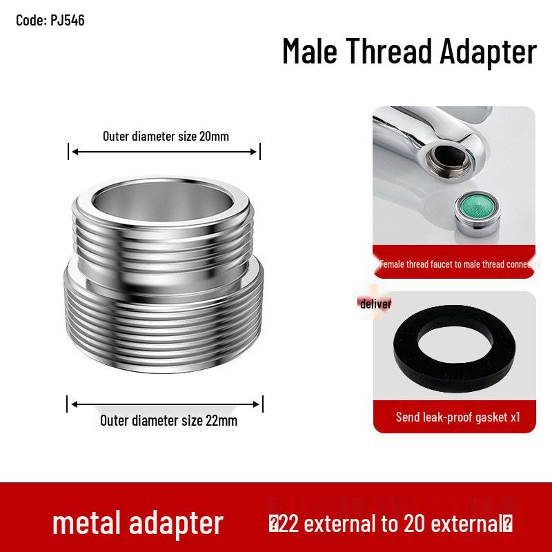 Faucet Aerator Water Purifier Adapter, 4-point To M22 Fine Thread Connector