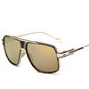 Luxury Men'S Sunglasses With Mirrored Lenses For Women - Retro Vintage Square Designer Shades