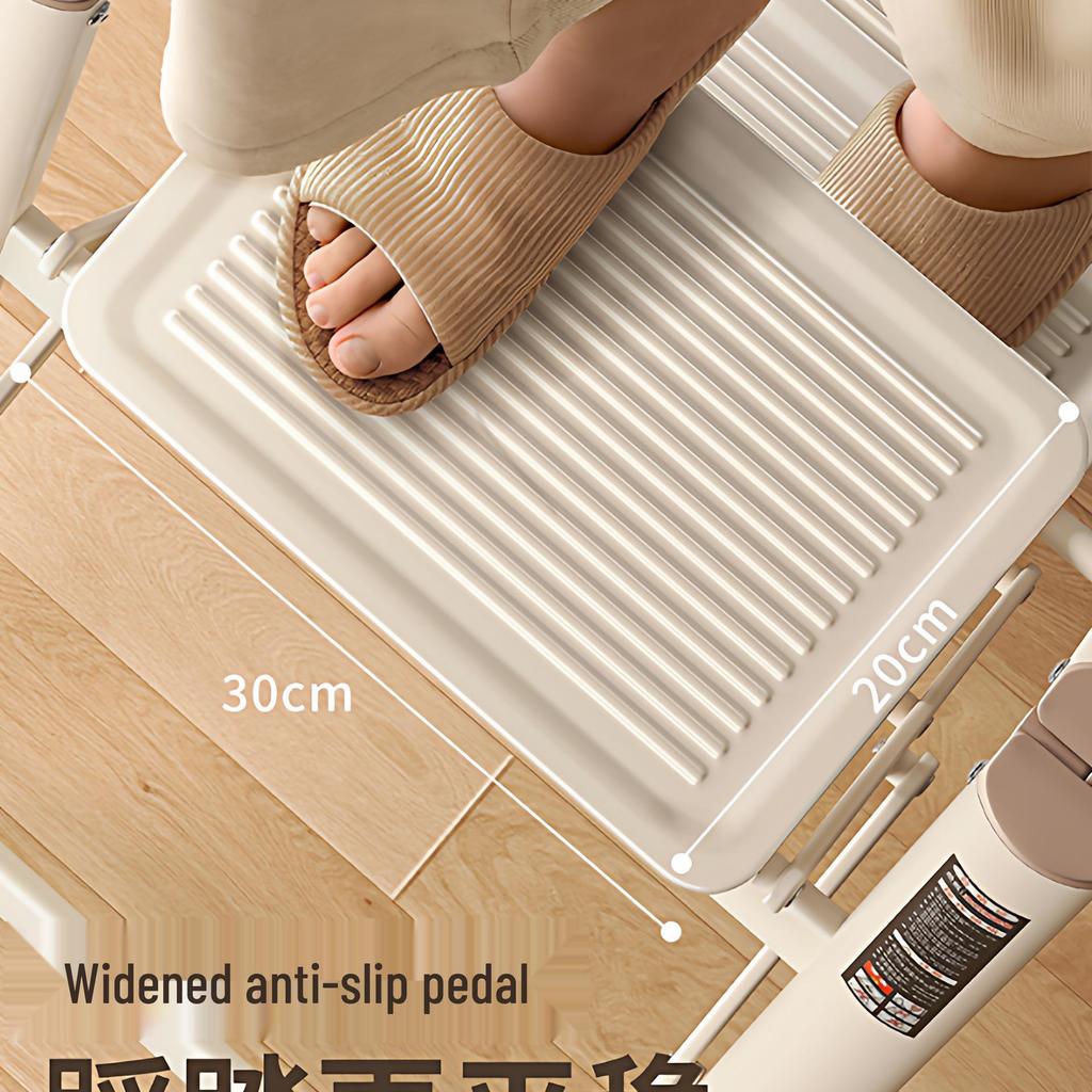 3-Step Lightweight Telescopic Folding A-Frame Ladder for Indoor Use