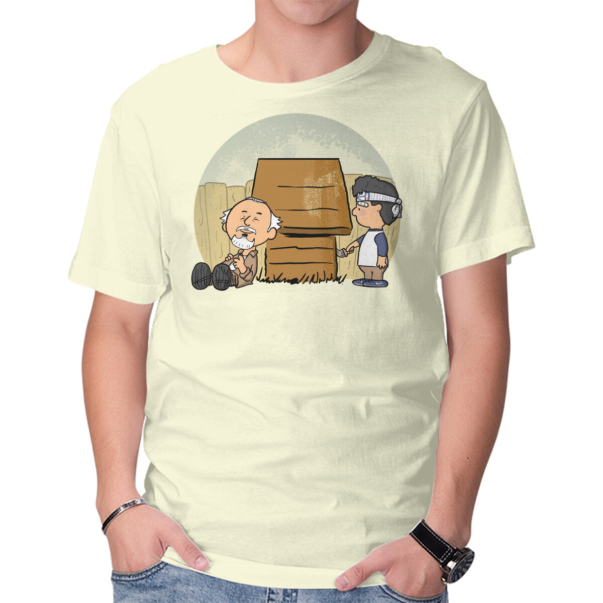 Unisex Crew Neck T-Shirt Karate Moves Graphic Short Sleeve Casual Tee S