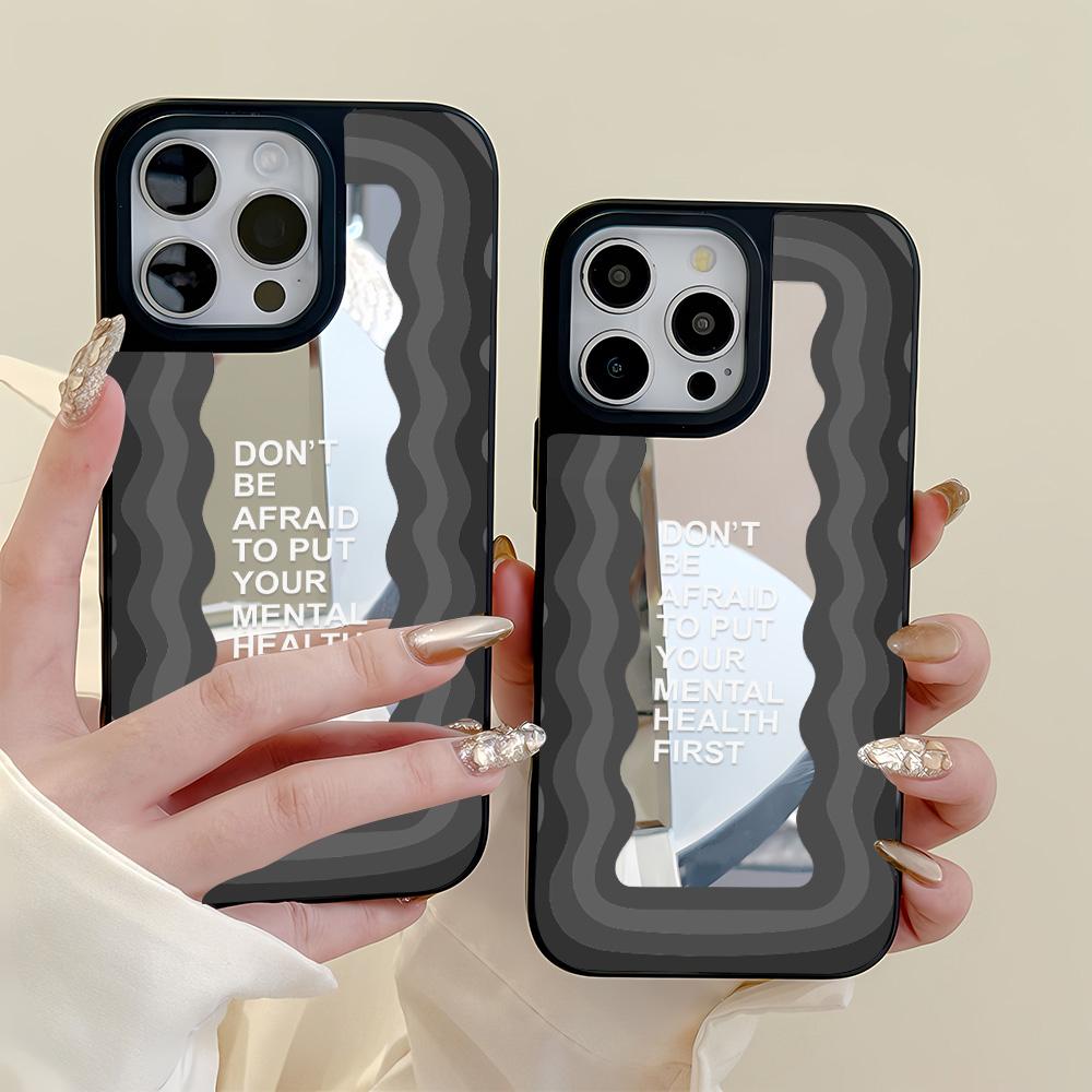 Mirror Phone Case for iPhone 15 11 13 14 for 15 16 Pro Max 12 13 16 Pro Cloud Flower and Animal Cute Style Phone Case