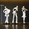 Creative Band Figures Statue Accordion Musician Desk Decoration Ornaments Characters Resins Sculpture Room Aesthetic Decor