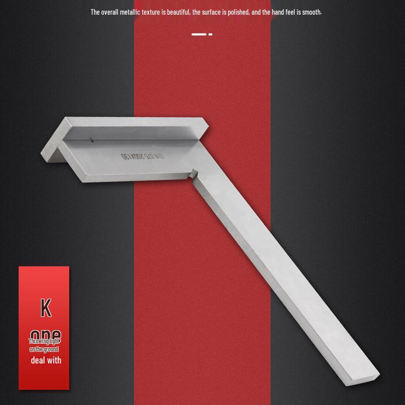 Widened Base High Precision 90° Right Angle Industrial Ruler, Thickened (63-250)