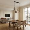 Lampa wisząca sufitowa zwis listwa nad stół do kuchni klosz grafit 4xe27 pion 15-021