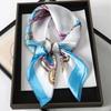 Summer Silk Shawl Square Scarf For Women Neckerchief Female Headband Hair Wrap Print Ladies Foulard Fashion Hijab Bandana