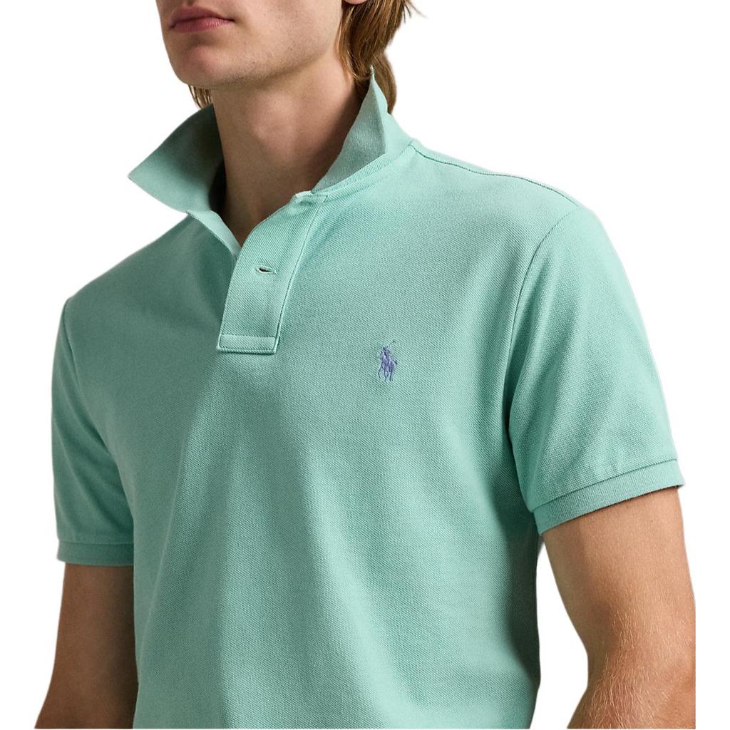 Polo Ralph Lauren Slim Fit Unifarbenes Poloshirt Herren Oberteile Grün MNPOKNI1N823414-300