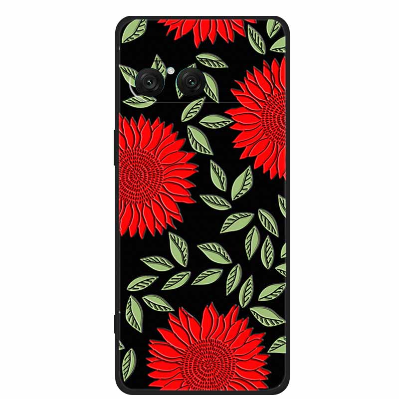 3D Emboss Case For Sony Xperia 10 VII 5G Phone Case Flowers Silicone Soft Coque Funda For Sony Xperia 10 VII Back Cover Case Bag