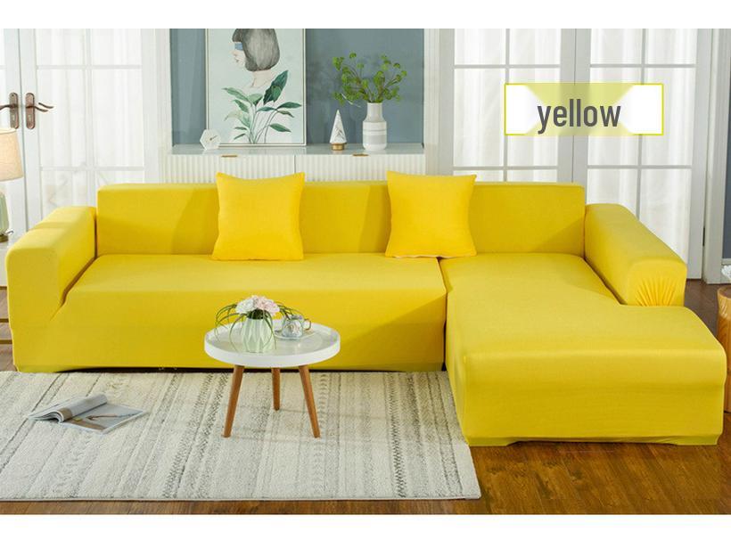 Universal Elastic Sofa Cover - Solid Color, Anti-Scratch, Four Seasons Protection for Chaise Lounge