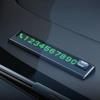 Beautiful ABS Phone Number Plate Black White 5 Sets of Numbers Plates Fluorescence Temporary Parking Plate