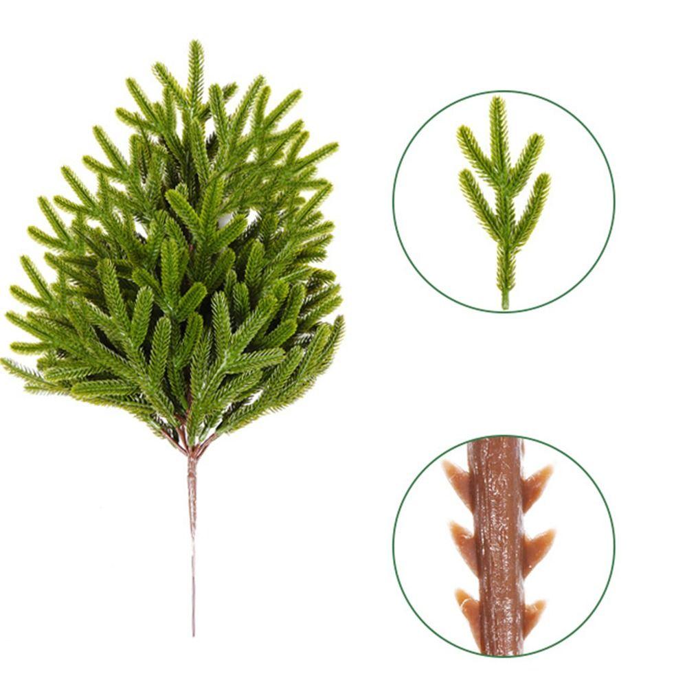 Plastic Artificial Pine Branches Green Realisticl Green Garland Christmas Decorations