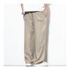[Zronlion] Men's Casual Straight Pants, Wide Pants, Cool Feel, Summer Clothes, Large Size, Plain, Casual Long Pants, Commuting to Work or School,
