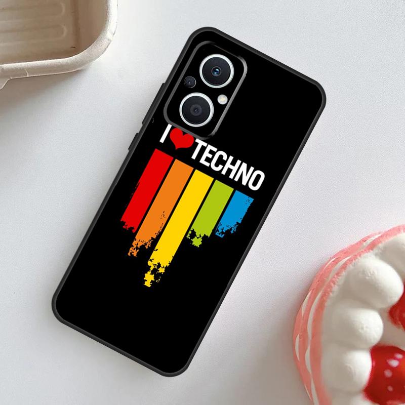 Techno Music Case For OPPO Reno 10 Pro 11F 4Z 5Z 8T 4 5 6 7 8 Lite OPPO Find X2 X3 Neo X5 X6 Pro Cover