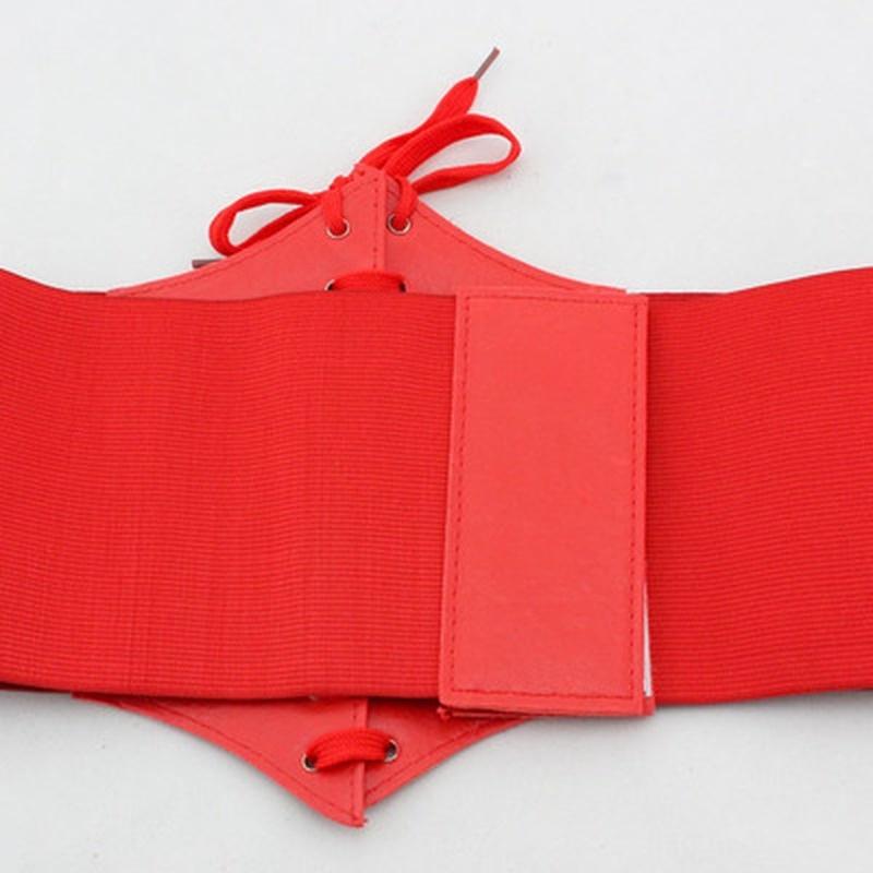 Wide Pu Leather Slimming Body Belts for Women Elastic High Waist Belts 1pc