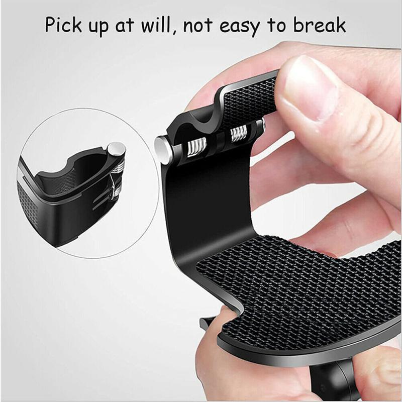 Universal Car Dashboard Mount Holder Snap-on Phone Rack Rotating Rearview Mirror Gps Navigation Hud