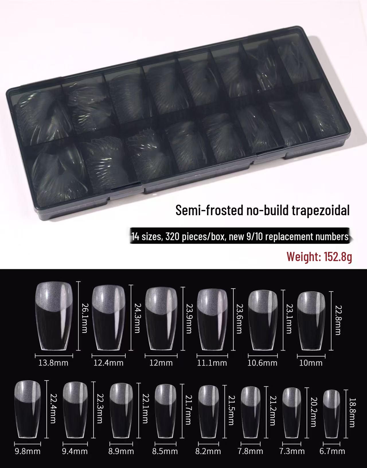 Seamless High-Transparency Nail Art Tips: No-Build, No-Grind, Oval Almond Stickers