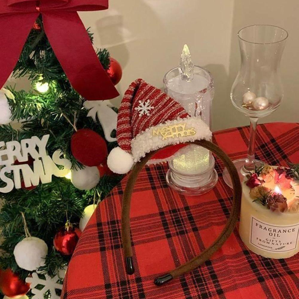 Merry Christmas Decor Christmas Hat Headband Star Children Antler Hair Clip  Girls