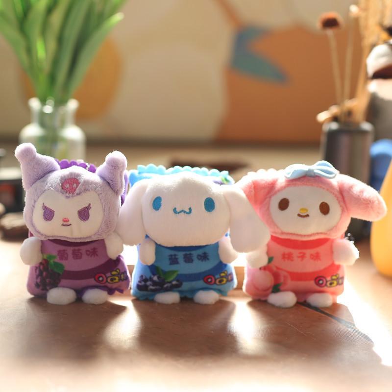 Kuromi Plush Toy Soft Short Plush Cinnamoroll Melody Bag Charm**