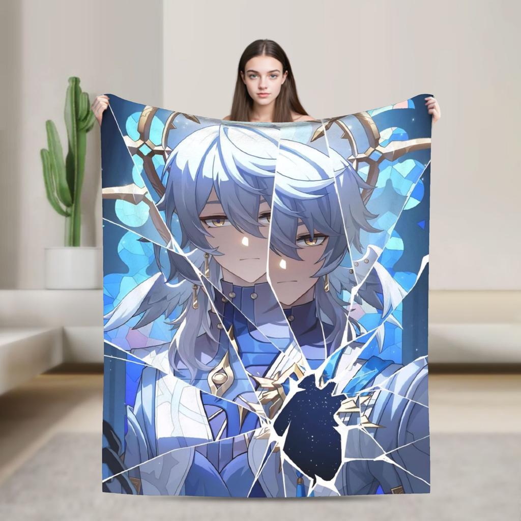 Super Warm BlanketKids Adult Camping Honkai Star Rail Throw Blanket  Flannel Bedspread For Outdoor Novelty Sofa Bed Cover