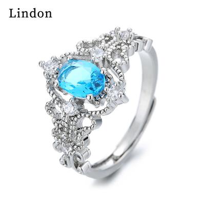 Lindon Classic Δαχτυλίδι Ζιργκόν από Κράμα Χαλκού Γυναικεία Κοσμήματα Δώρο Γάμου υπόσχεσης