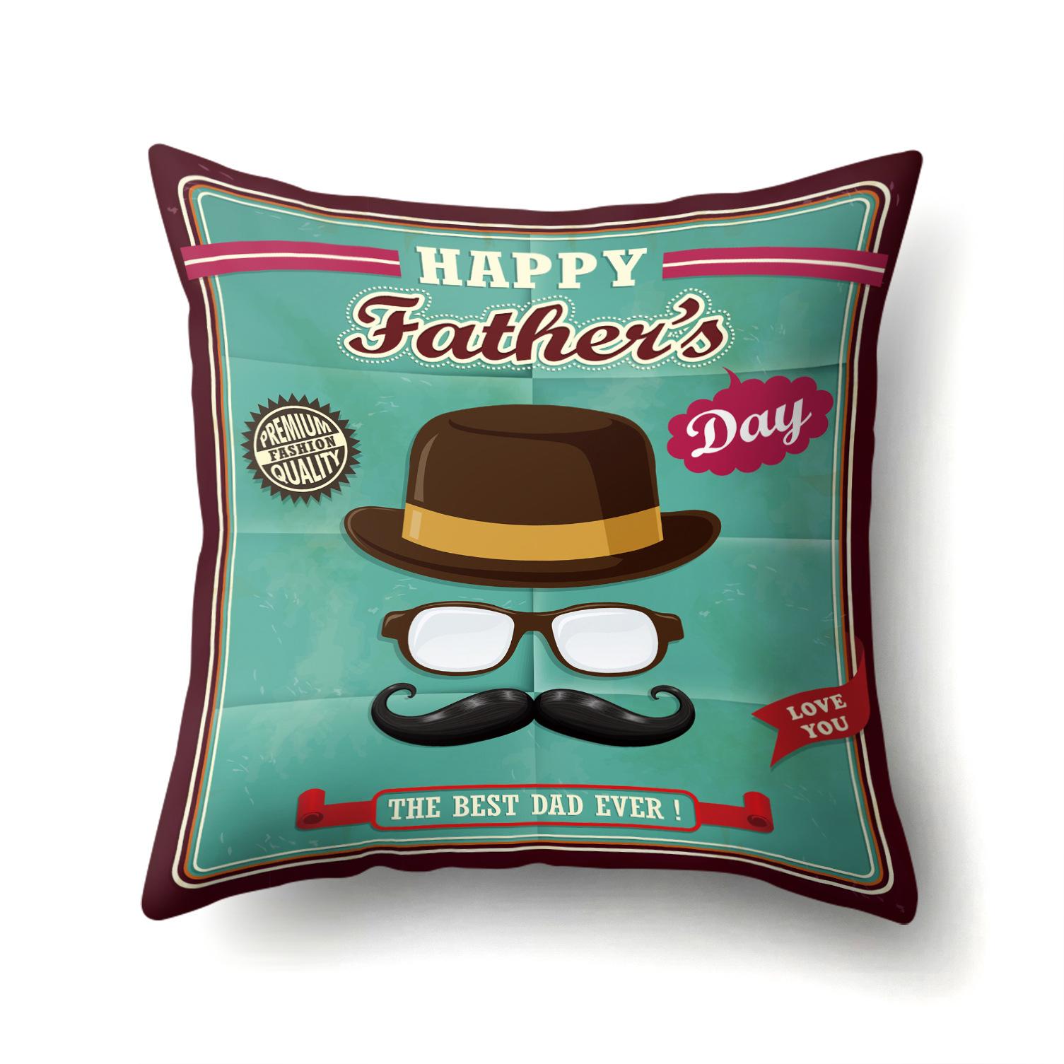 

Digital Printing Creative Father s Day Polyester Pillow Cover 45*45cm