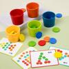 Montessori Wooden Color Matching Puzzle Cups Developmental Toy For Kid Preschool