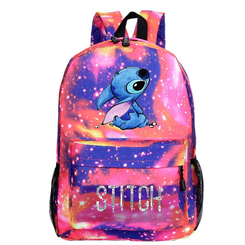 Stitch Rucksack Schüler Jungen Mädchen Schulanfang Taschen Teenager Tagesrucksack Reißverschluss