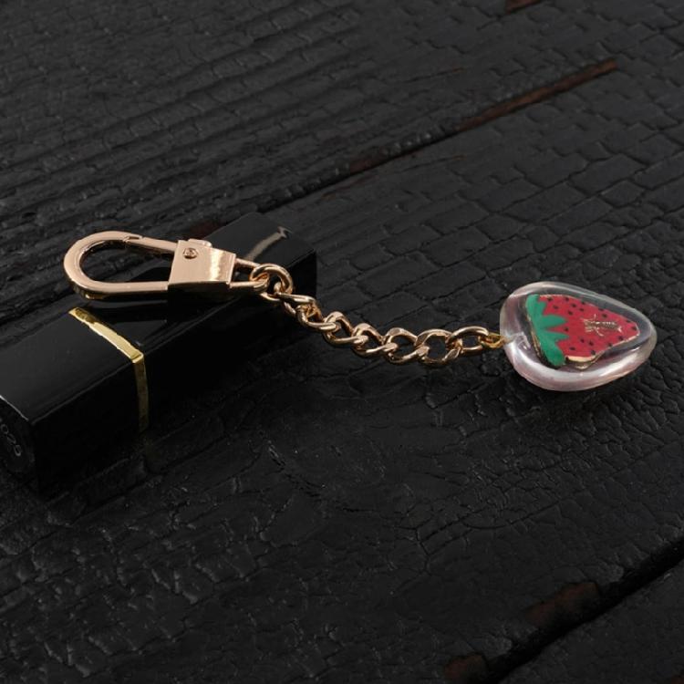 Strawberry Bag Charm Keychain Alloy Material Backpack Pendant for Daily Party