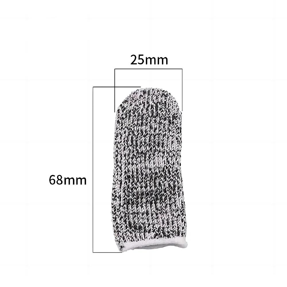 20Pcs Anti-Cut Finger Cover Finger Protector Sleeve Level 5 High-Strength Safety Flexible Anti Cut Fingertip Gloves Kitchen Tool