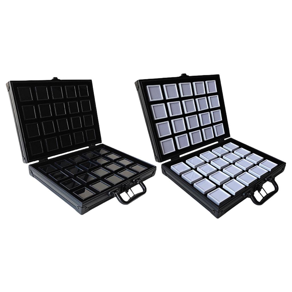 Mittlere Größe Aluminiumlegierung Edelstein-Organizer Mit Weichen Schwammpolstern Designs für Zuhause oder Ausstellungszwecke