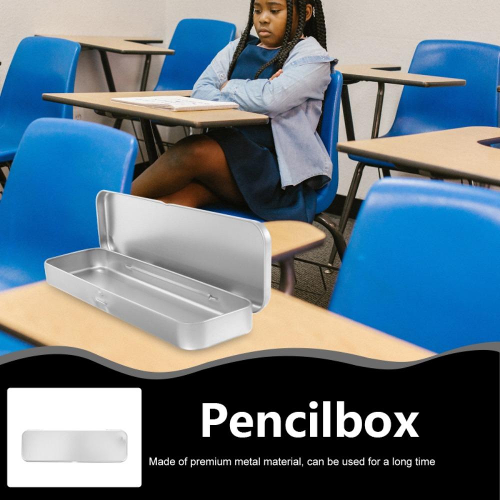 

DIY Pencilcase Creative Pencilbox Silver Storage Box Pen Pouch School Supply
