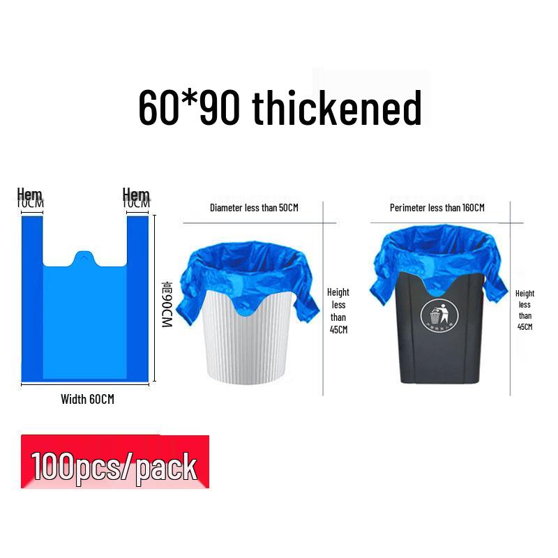 Verdikte Draagbare Zwarte Keuken Vuilniszakken - Duurzame Huishoudelijke Vuilniszakken in Veststijl