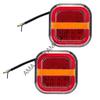 X7JF 2pcs Trailer LED Tail Number Plate Light Rear Reverse Brake Stop Lamp