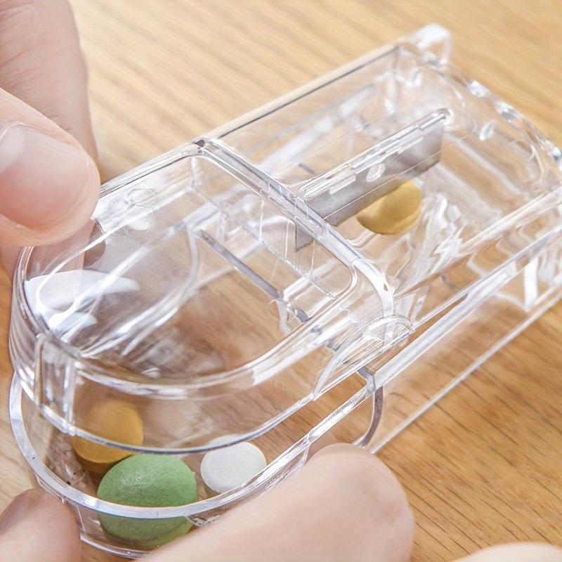 Compact 2-in-1 Pill Cutter and Organizer - Easy-to-Carry Design Ideal for Vitamins & Fish Oil Supplements