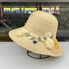 High-quality French Romantic Handmade Hook Summer Outing Raffia Big Brim Straw Hat Women's Sun Protection Beach Sun Hat