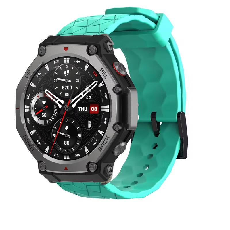 Szilikon szíj Amazfit T-Rex 3 okosórához Sport csere csuklópánt Amazfit T rex 3-hoz Futball mintás karkötő Correa