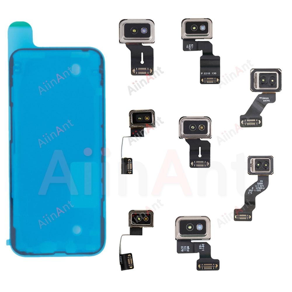 Waterproof Sticker + Flex For iPhone 12 13 14 15 Pro Max Plus mini Proximity Ambient Light Lidar Sensor Flex Cable