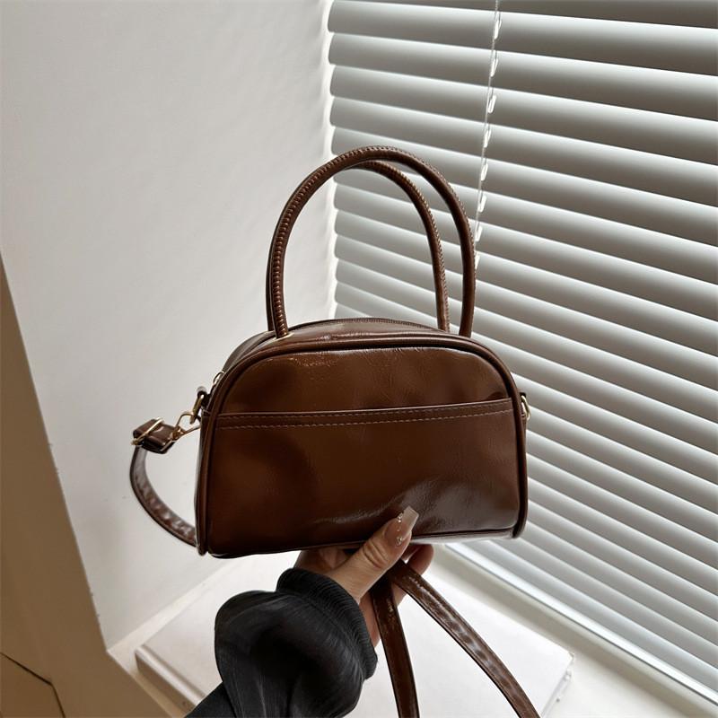 Minimalist Pu Small Shoulder Bag With Solid Color Design For Daily Casual Use