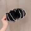 Korean Fashion Big Bow Hair Claw Ribbon Black White Two-sided Hair Clip Claw Clamp Headwear Girls Women Hair Accessories