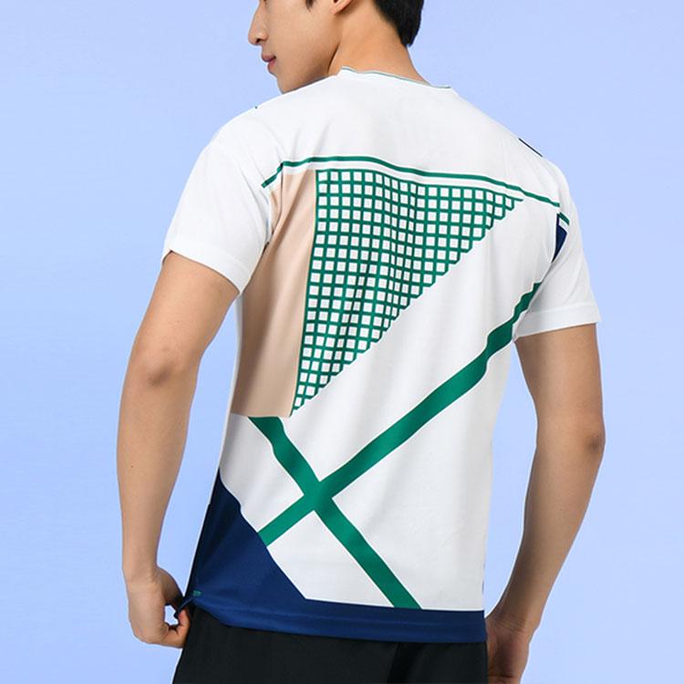 Li Ning Quick-Dry Cool Sweat-Absorbing Color-Block Training T-Shirt Men Tops White AAYR201-2